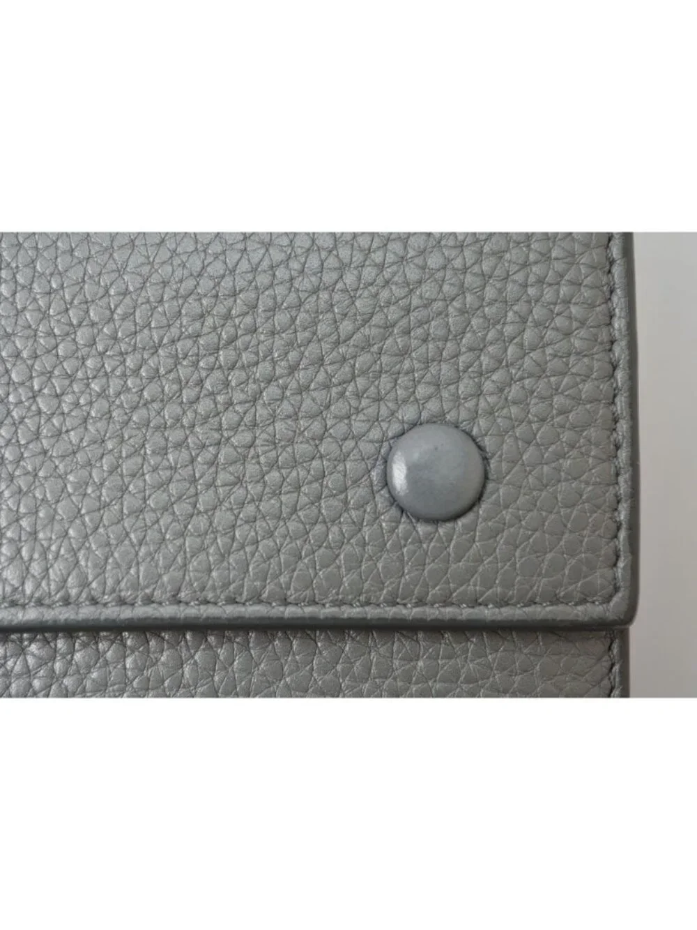 Celine Wallet Mini Small Folded Multi Function Trifold Gray Light Blue Leather